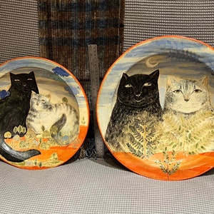 Cats in the Landscape large platter by Margaret Wozniak image 4