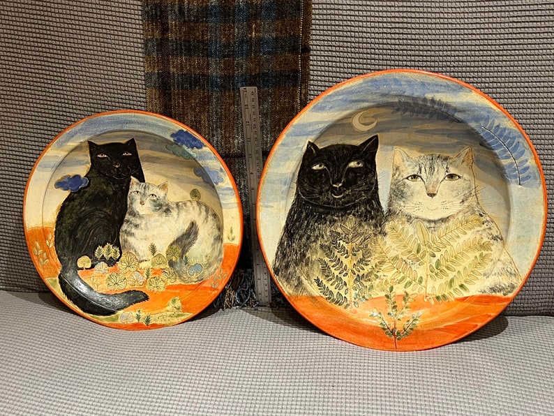 Cats in the Landscape large platter by Margaret Wozniak image 4