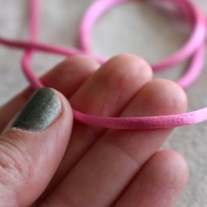 rose PINK satin cording