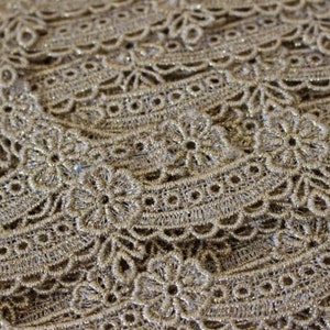 metallic GOLD scallop lace trim image 3