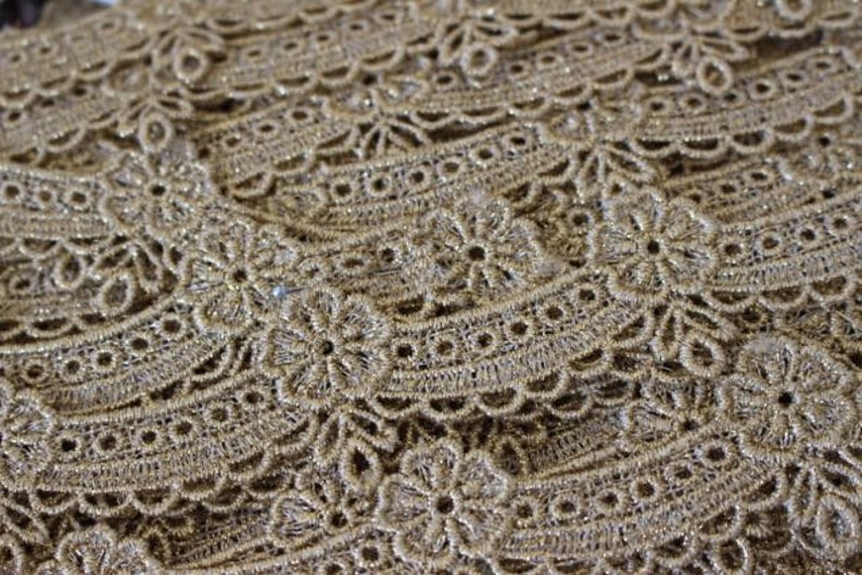 metallic GOLD scallop lace trim image 3