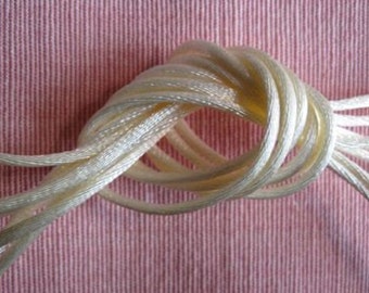 IVORY satin cord (rat tail cord)