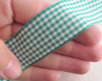 GREEN gingham Ribbon
