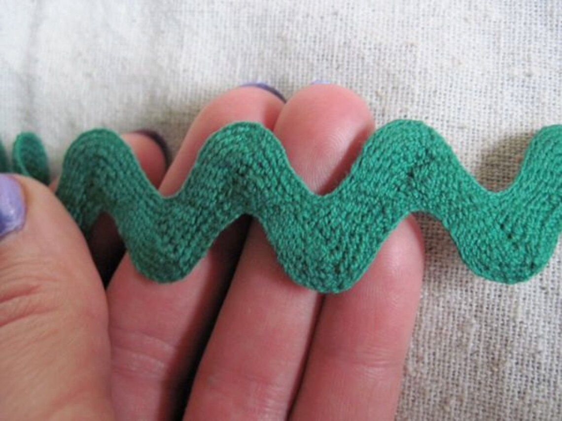 Dark GREEN Cotton Rick Rack Etsy