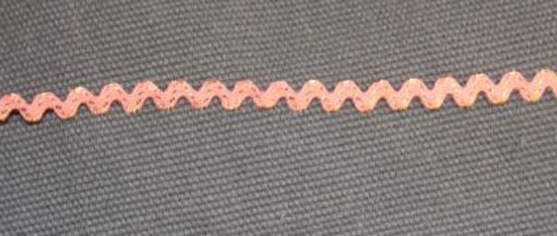 Peach Coloured Ric Rac PEACH and Metallic GOLD Stitch MINI Ric Rac | Etsy
