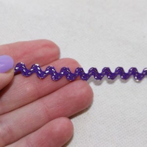 PURPLE and GOLD stitch MINI Ric Rac