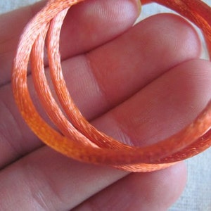 bronze ORANGE satin cording