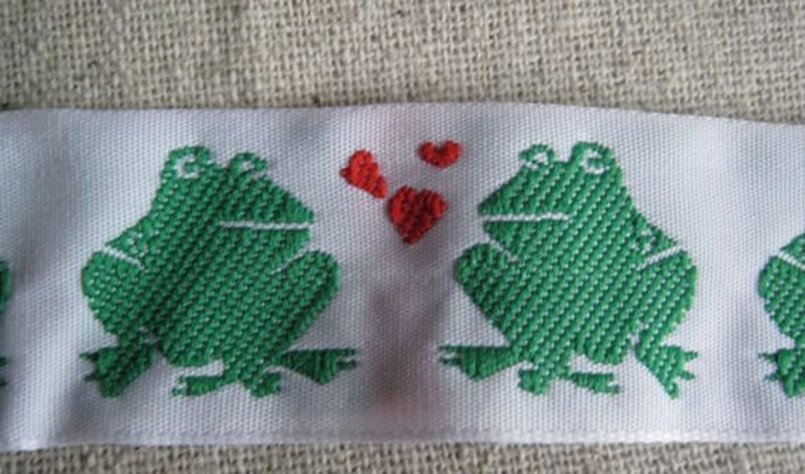 Kissing Frogs Jacquard Ribbon - Etsy