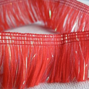 RED sparkle soft Fringe