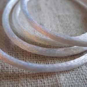 WHITE satin cording