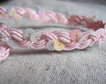 Garniture Sugar Sweet Light Pink Sequin Braid