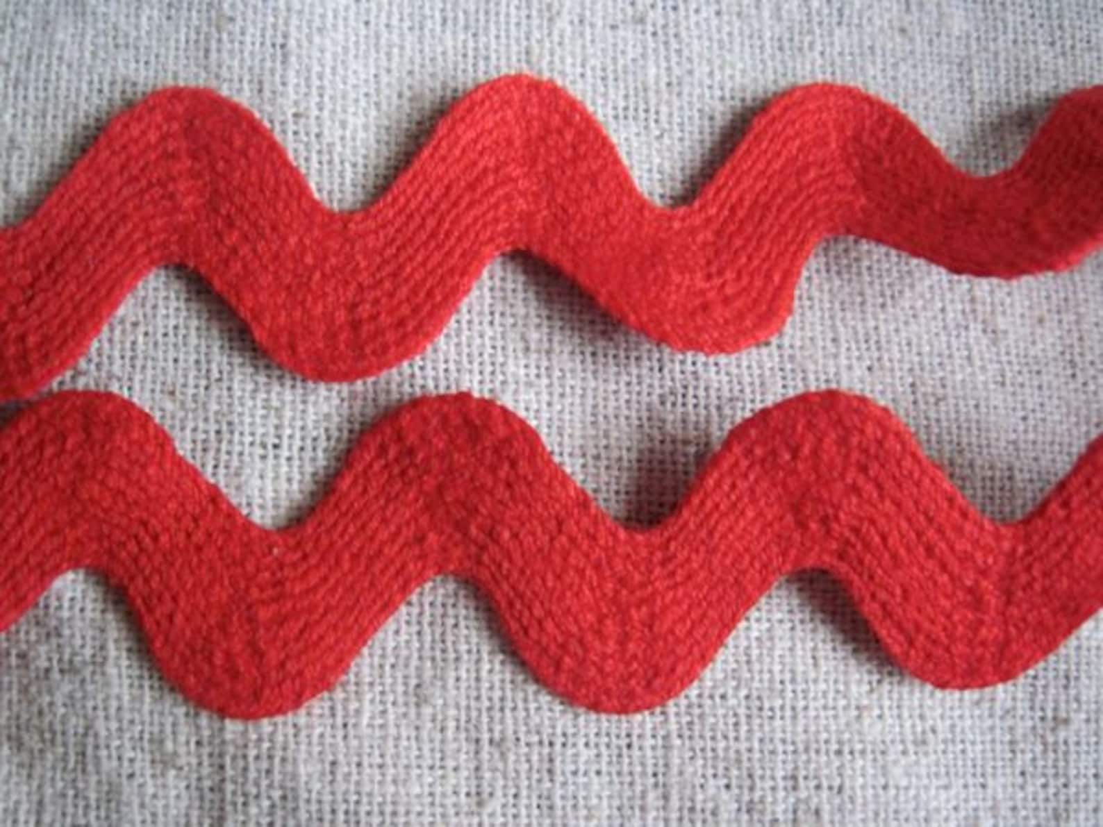 RED cotton rick rack Etsy