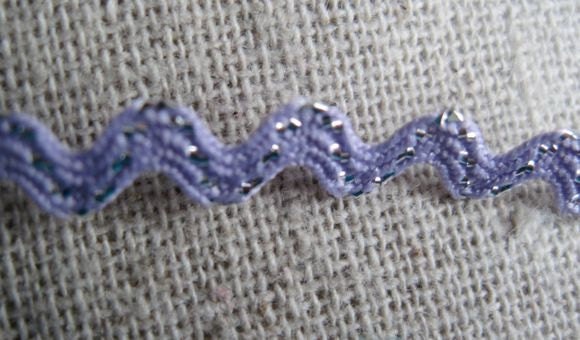 LILAC Purple and SILVER Sparkle Stitch MINI Ric Rac - Etsy