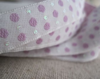 Lavender fairy frosted Polka Dot Ribbon