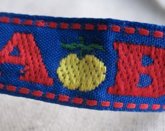 ABC school days Ribbon in Red and Blue