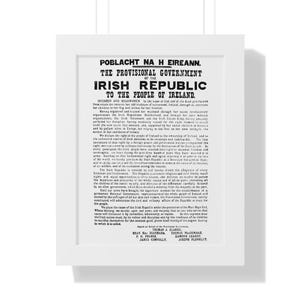 1916 Irish Republic Proclamation Framed Poster | Vintage Wall Art | Irish History Decor, Gift for Patriots, Home Decor, Irish Heritage