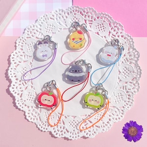 NEW Love and Deepspace Mascot Phone Charms | Bunbun Artsy Birb Happy Snowman Grumpy Crow Sunny Apple | Xavier Rafayel Sylus Zayne Caleb