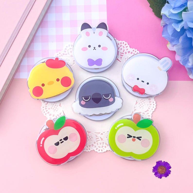 Love and Deepspace Mascot Cute Phone Grip | Happy Snowman Sunny Apple Galaxy Kid Grumpy Crow Artsy Birb | Xavier Rafayel Sylus Zayne Caleb image 1