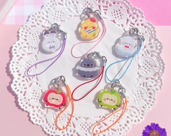 Love and Deepspace Mascot Phone Charms | Bunbun Artsy Birb Happy Snowman Grumpy Crow Sunny Apple Xavier | Rafayel Sylus Zayne Caleb LADS