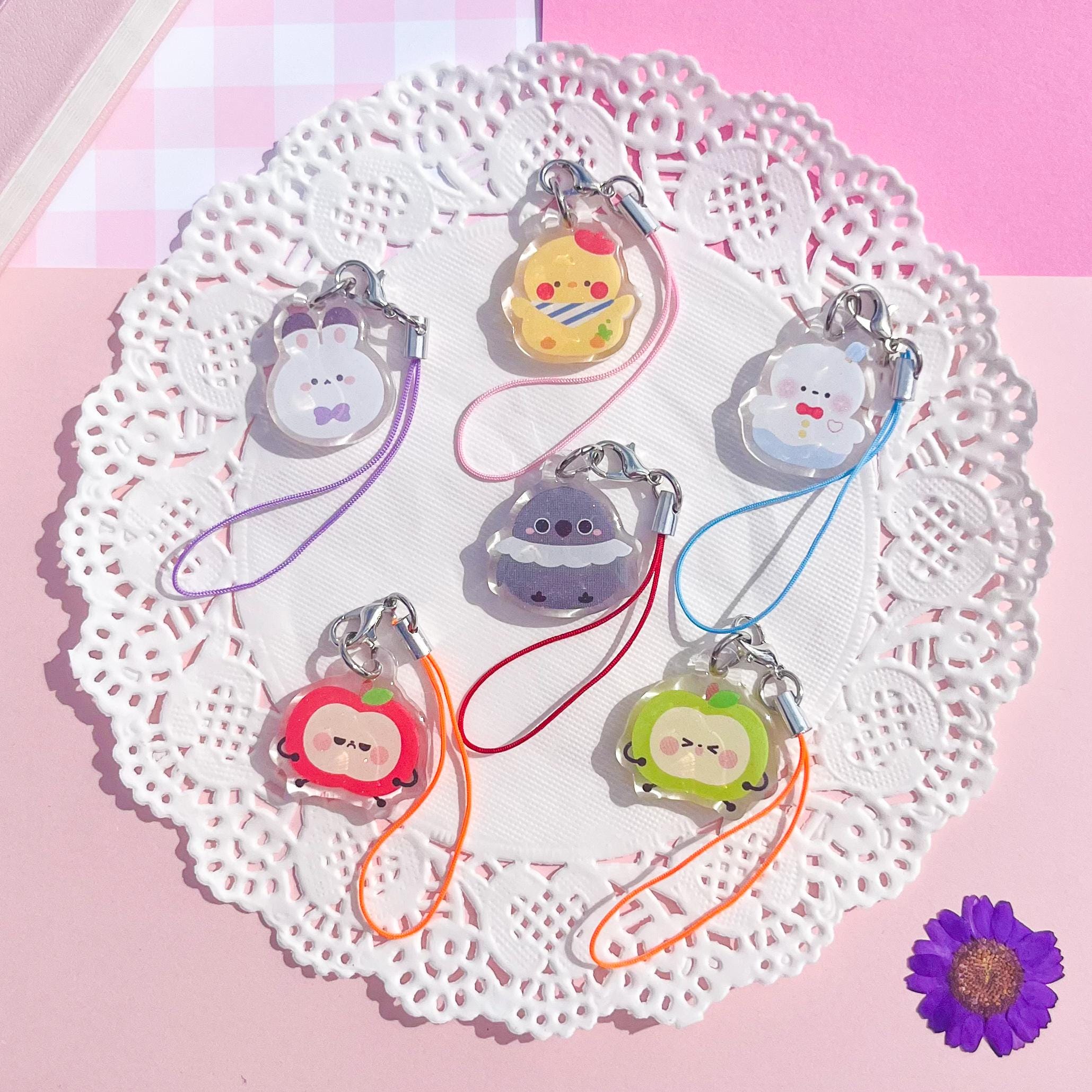 MR.FRIENDLY＊CHARM MASCOT＊LOVE&PEACE Love and Deepspace Mascot Phone Charms | Bunbun Artsy Birb Happy
