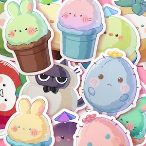 2&quot; Love and Deepspace Claw Machine Plushie Stickers | Xavier Rafayel Zayne Sylus Caleb