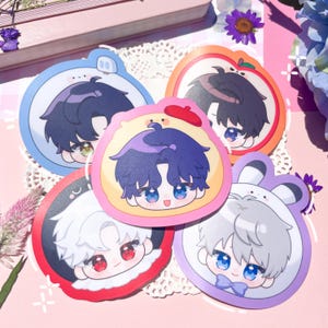Love and Deepspace Chibi Mascot Stickers | Xavier Rafayel Zayne Sylus Caleb