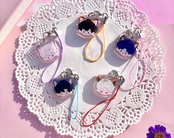 NEW Love and Deepspace Kitty Chibi Phone Charms | Xavier Rafayel Sylus Zayne Caleb LADS