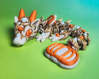 Baby Pumpkin Spice Sugar Cookie Dragon, 3D Printed