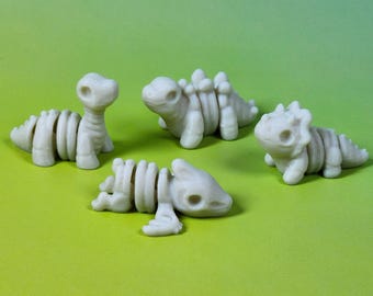 Mini Dinosaur Skeletons - Pack of 4, 3D Printed