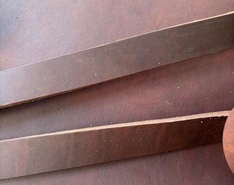 Dark Brown Oil Tan 3.5mm thick full grain Cowhide Leather Strap various width project belt