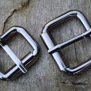 Metall Rollschnalle für 28 mm Riemen / Gürtel GUNMETAL Farbe Ersatzschnalle