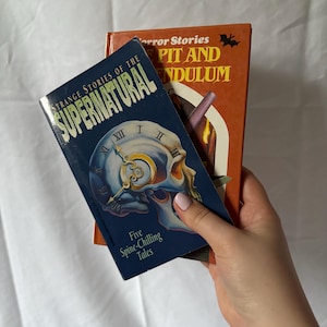 Vintage Halloween Paperbacks | The Pit & The Pendulum by Edgar Allen Poe (1975), Strange Stories of the Supernatural (1994) | Horror Stories