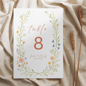 Table Numbers Wedding | Wedding Table Cards | Wedding Place Cards | Editable | 5x7 Table Numbers | A5 Table Numbers | DIY Table Numbers