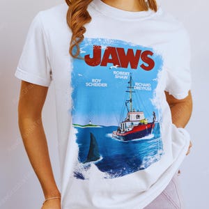 Jaws, Movie T-Shirt, 1975, Shark, Steven Spielberg, Horror, Classic Film, Graphic Tee