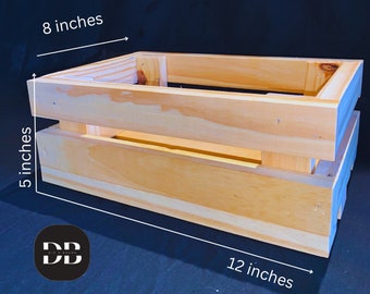 Wooden Crate 12x8x5 inches