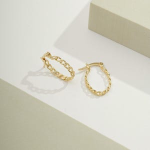 Mini Loop-Link-Creolen | Geschenk für Sie | Schmuck demi-fine