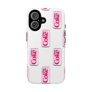 Pink Diet Coke Tough Cases, Phone Cover, iPhone Accessories, Cute Girly Phone Protector, Funny Soda Pop Design, Unique Gift for Teens