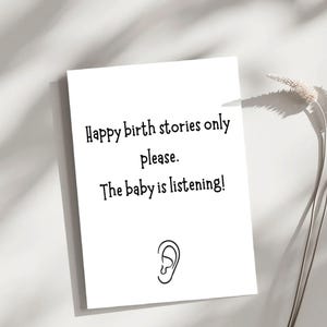 Il bambino ti ascolta - Scheda personalizzata per annunciare la gravidanza e il parto per la famiglia e gli amici / Scheda a sorpresa per rivelare il parto