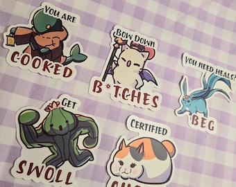 3" Final Fantasy Meme Stickers