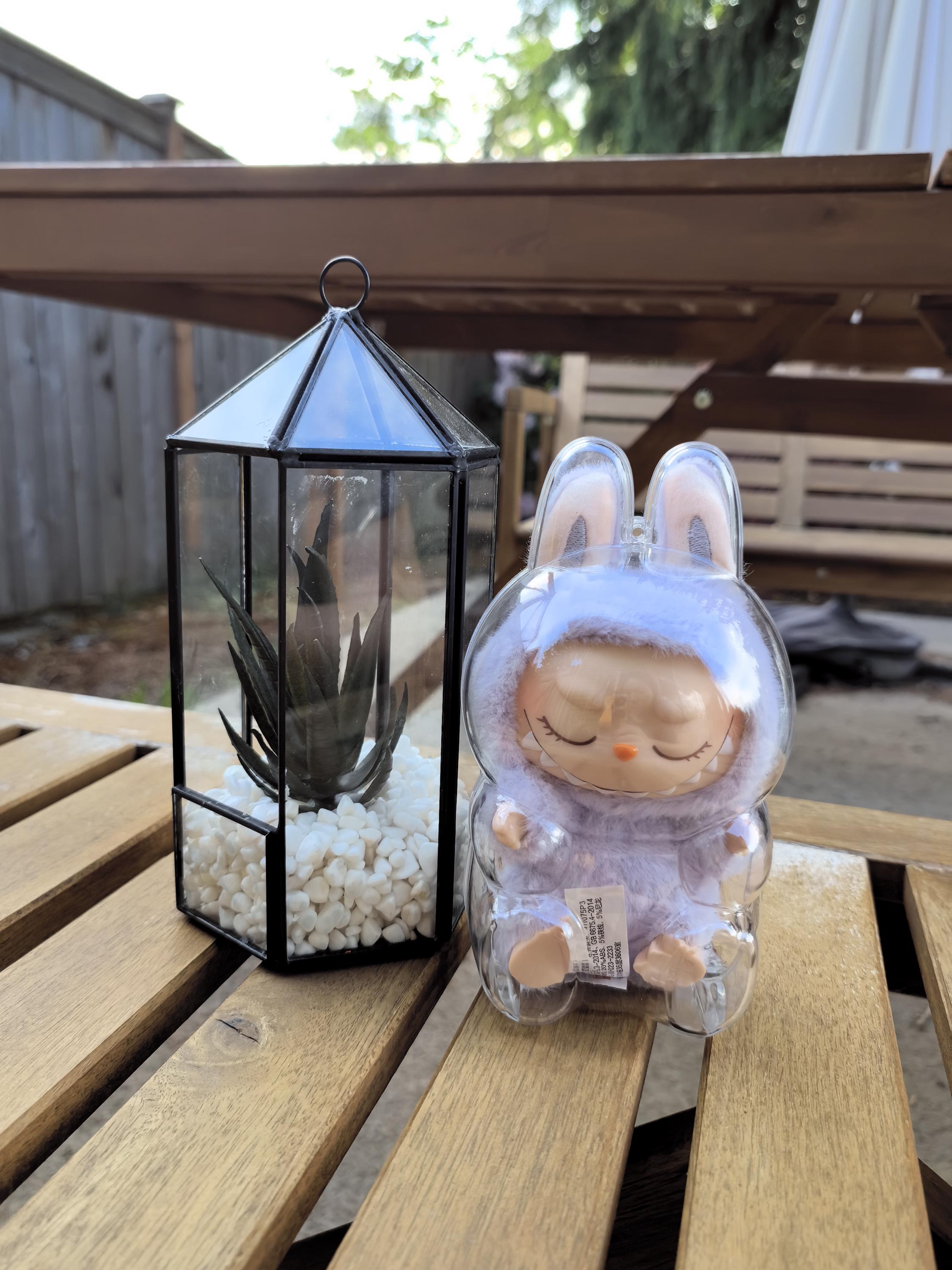 Clear Hanging Display Case For Labubu Dolls - Waterproof PVC Storage Bag With Pompoms