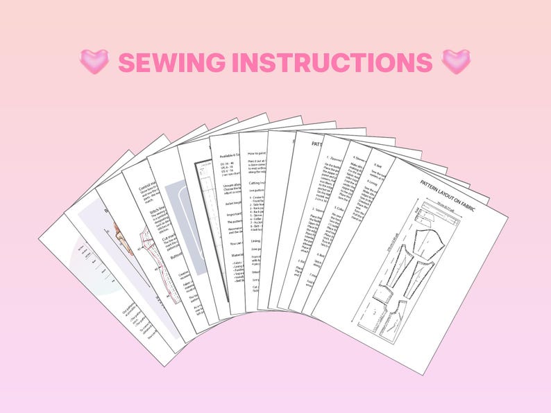 STEP-BY-STEP Sewing Instructions Digital Sewing Pattern Women's Biker Jacket Moto Style Tutorial Asymmetrical Zip Loose Fit Belted Design Fashion Streetwear Outfit Summer Festival Style