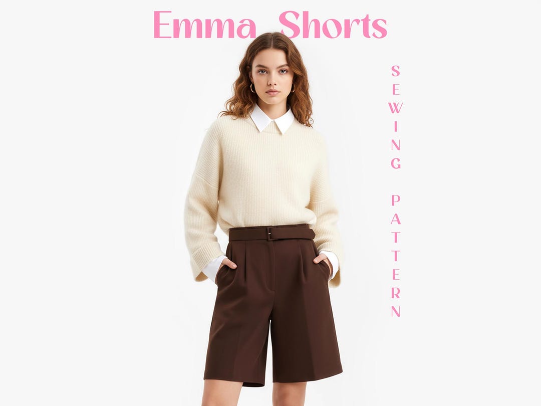 Bermuda Shorts Pattern PDF Sewing Step by Step Illustrated Guide Modern ...