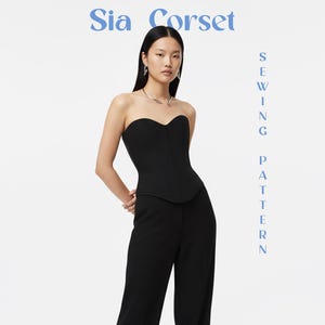Digital Sewing Pattern Download Sweetheart Corset Bustier Style Top Tutorial Step By Step Guide Boned Bodice Structure Waist Shaping Hourglass Silhouette Zipper Back Closure Fashion DIY Garment Creation Modern Corset Design Summer Pattern