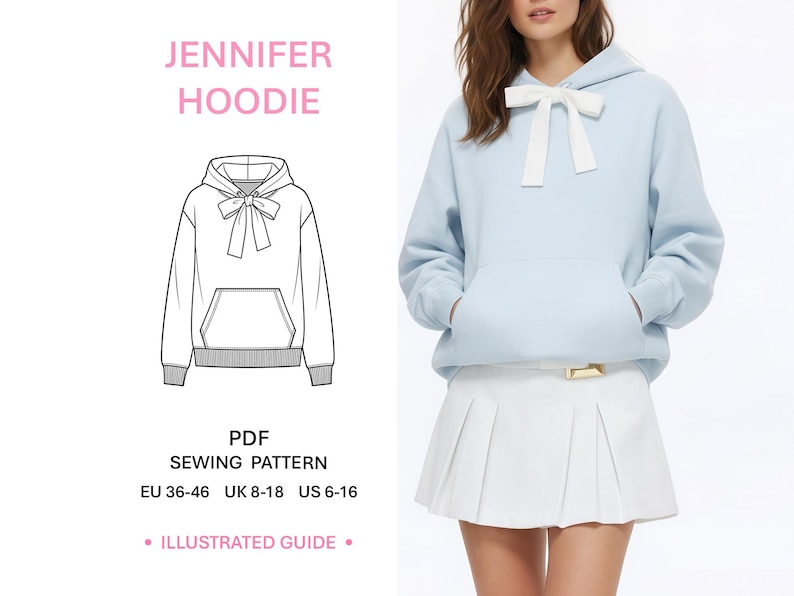 Sewing Pattern For Women Everyday Wear Casual Wardrobe Beginner Sewing Easy Illustrated Project PDF Download Clothes Pattern Multiple Sizes Gift for Friend