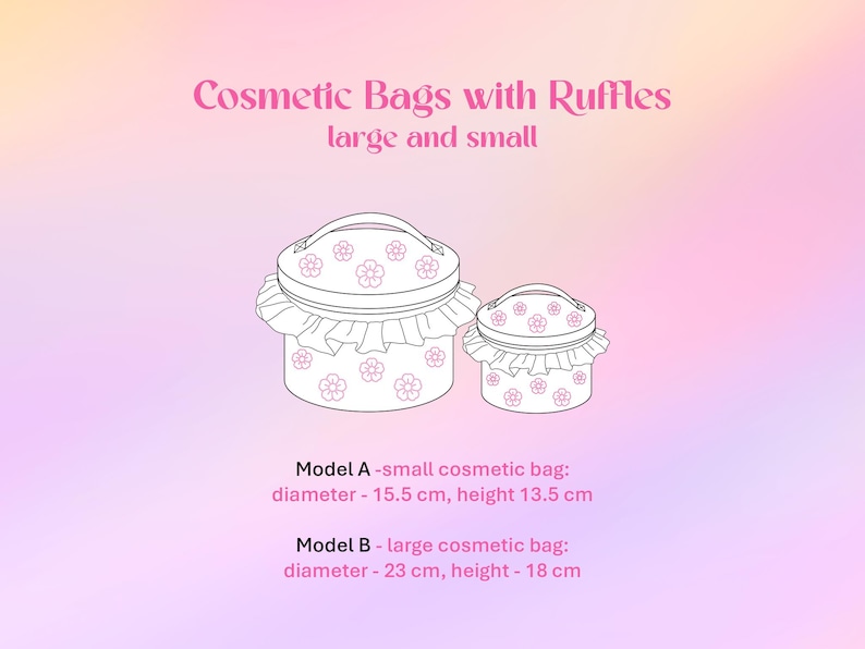 Makeup Bag Sewing Pattern Video Guide Step Instructions Digital File Instant Access Quilted Cosmetic Bag Beginner Zipper Pouch Travel Organizer Gift Idea for Mom Bathroom Storage Vanity Case Video Tutorial Instant Download