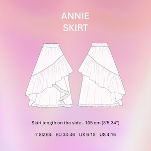 Sewing Pattern Maxi Skirt PDF Digital Download Easy Tutorial Step By Step Instructions Elastic Waist Tiered Ruffle Skirt Multiple Size Options Summer Outfit Project