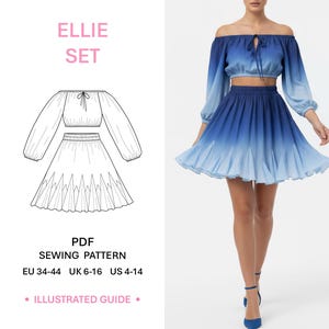 Festival Outfit Patterns for Women Digital Sewing Guide Summer Fashion Style Beginner-Friendly Pattern Easy Step By Step Illustrated Instructions Included Multiple Sizes