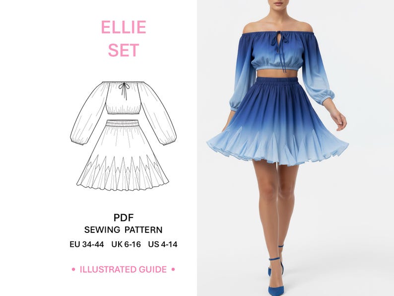 Festival Outfit Patterns for Women Digital Sewing Guide Summer Fashion Style Beginner-Friendly Pattern Easy Step By Step Illustrated Instructions Included Multiple Sizes