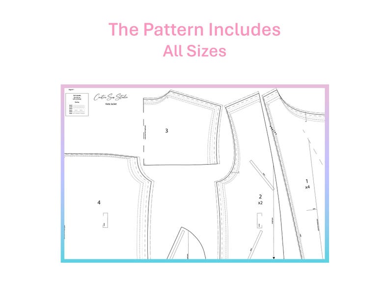 PDF Sewing Pattern Women's Biker Jacket Moto Style Tutorial Asymmetrical Zipper Loose Fit Belt Design Step By Step Instructions Summer Streetwear DIY Fashion Clothing Includes All Sizes