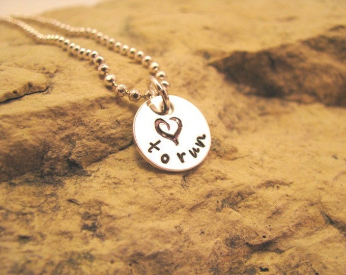 love to run - sterling silver charm